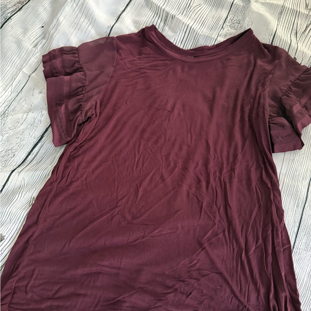 Time and Tru Deep Red Tee XL/Soft Material